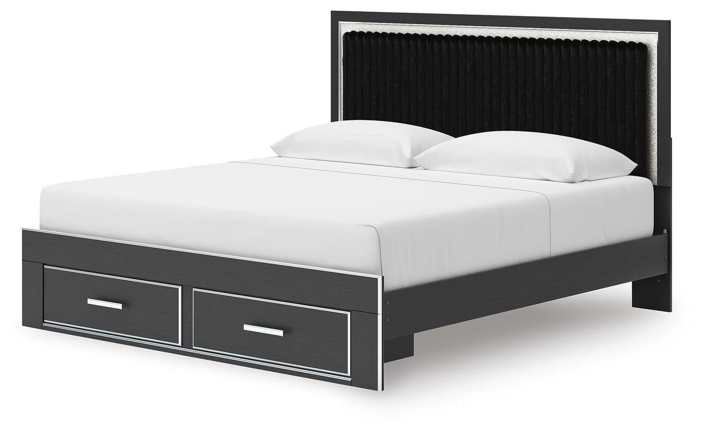 Birmonton King Upholstered Panel Storage Bed
