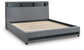 Cayberry California King Upholstered Bed with Wireless Audio