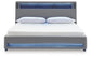 Cayberry California King Upholstered Bed with Wireless Audio