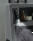 Cayberry California King Upholstered Bed with Wireless Audio