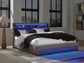 Cayberry King Upholstered Bed with Wireless Audio