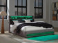 Cayberry King Upholstered Bed with Wireless Audio