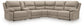 Brannigan 6-Piece Reclining Sectional with Storage Console