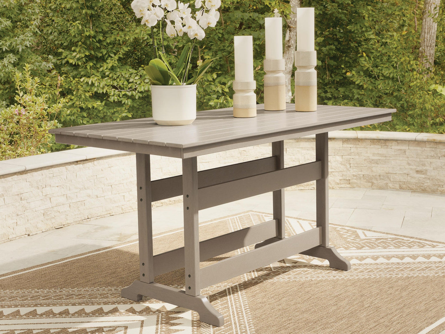 Sandy Dune RECT COUNTER TABLE W/UMB OPT