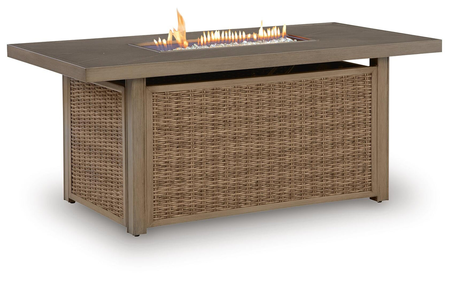 Revare Beach Rectangular Fire Pit Table