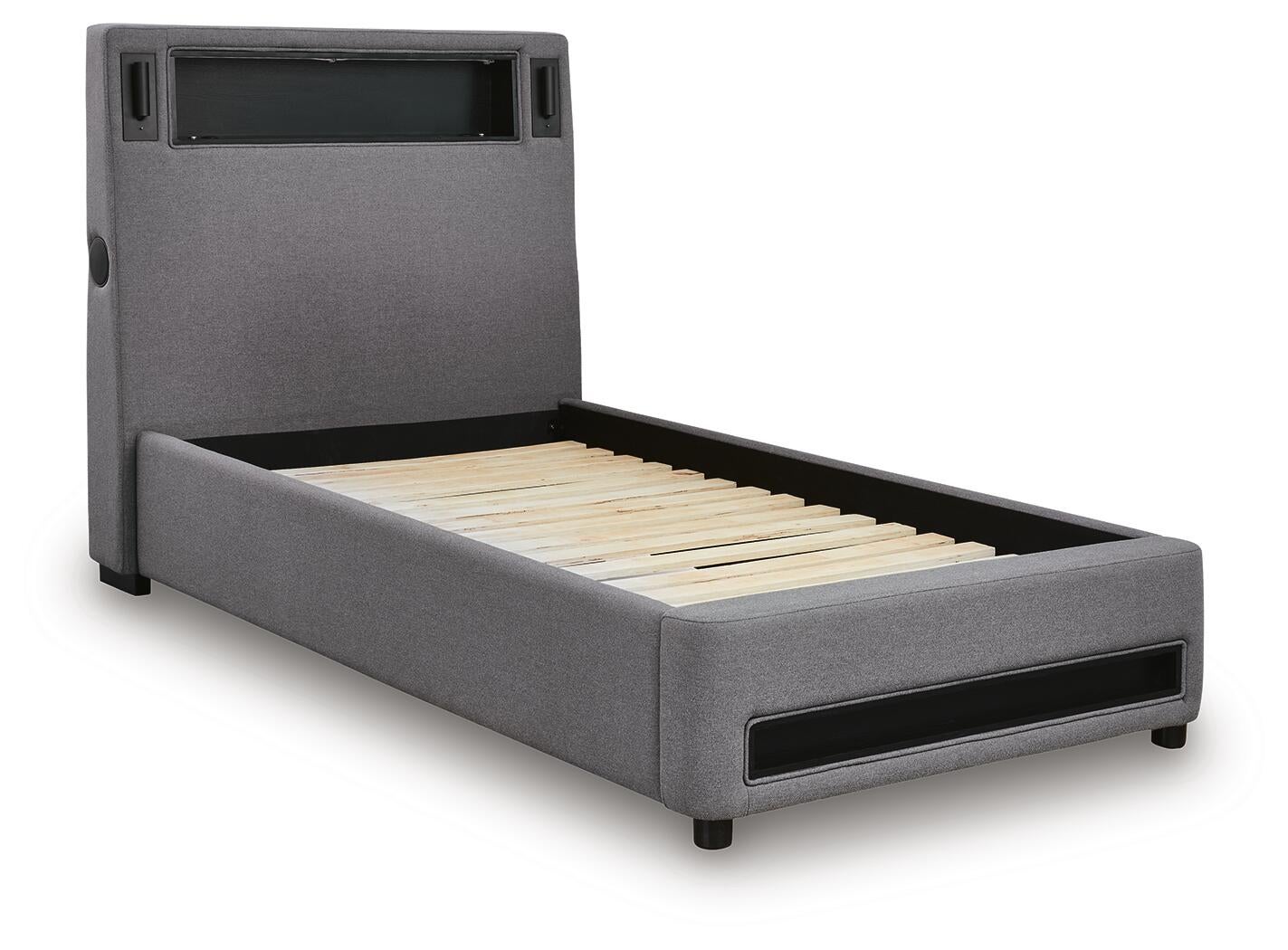 Ashley Express - Cayberry Twin Upholstered Bed with Wireless Audio