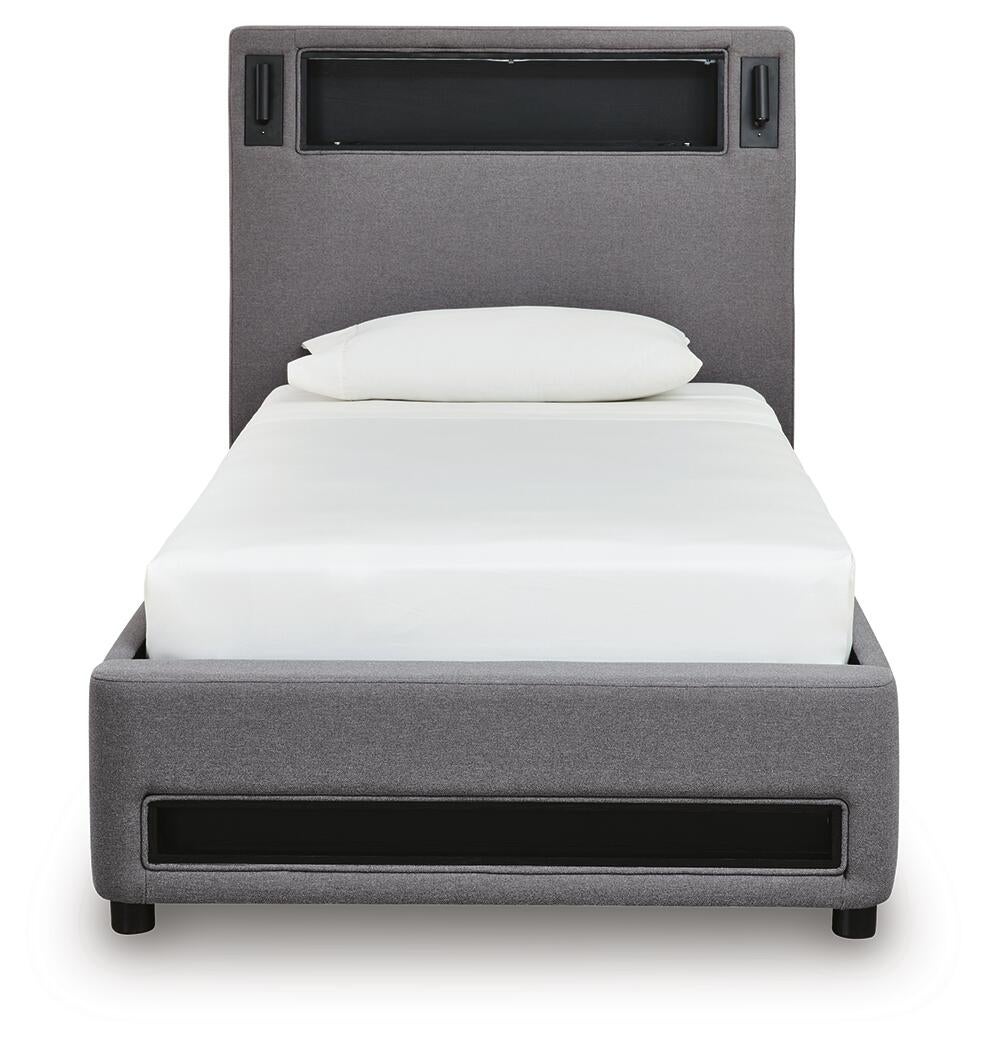 Ashley Express - Cayberry Twin Upholstered Bed with Wireless Audio