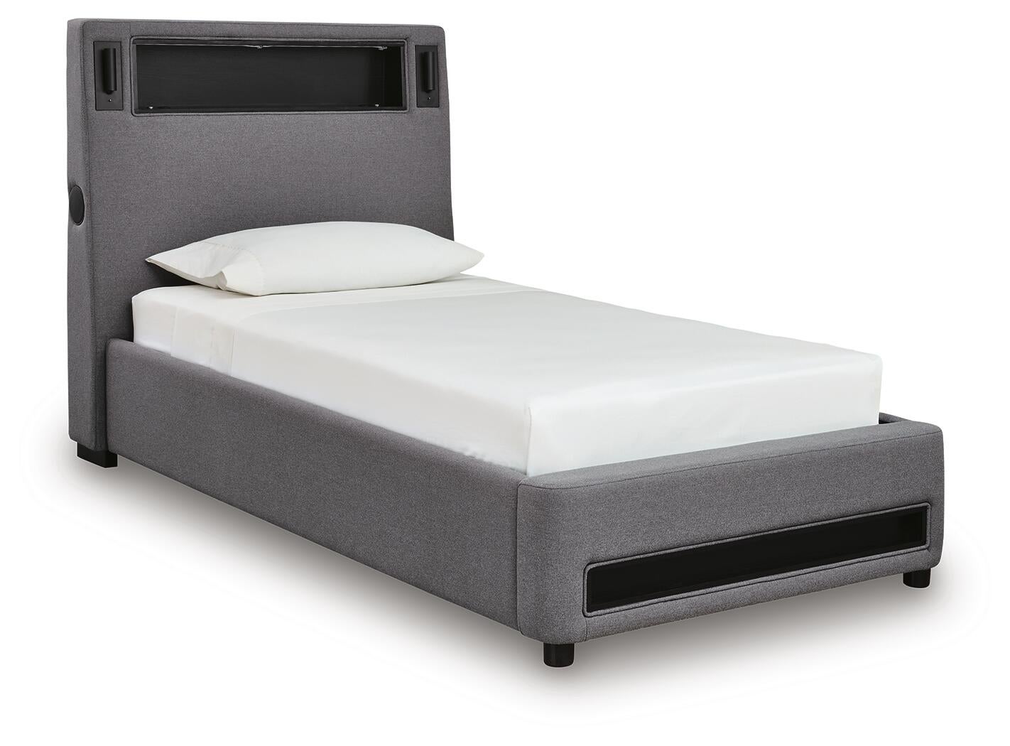 Ashley Express - Cayberry Twin Upholstered Bed with Wireless Audio