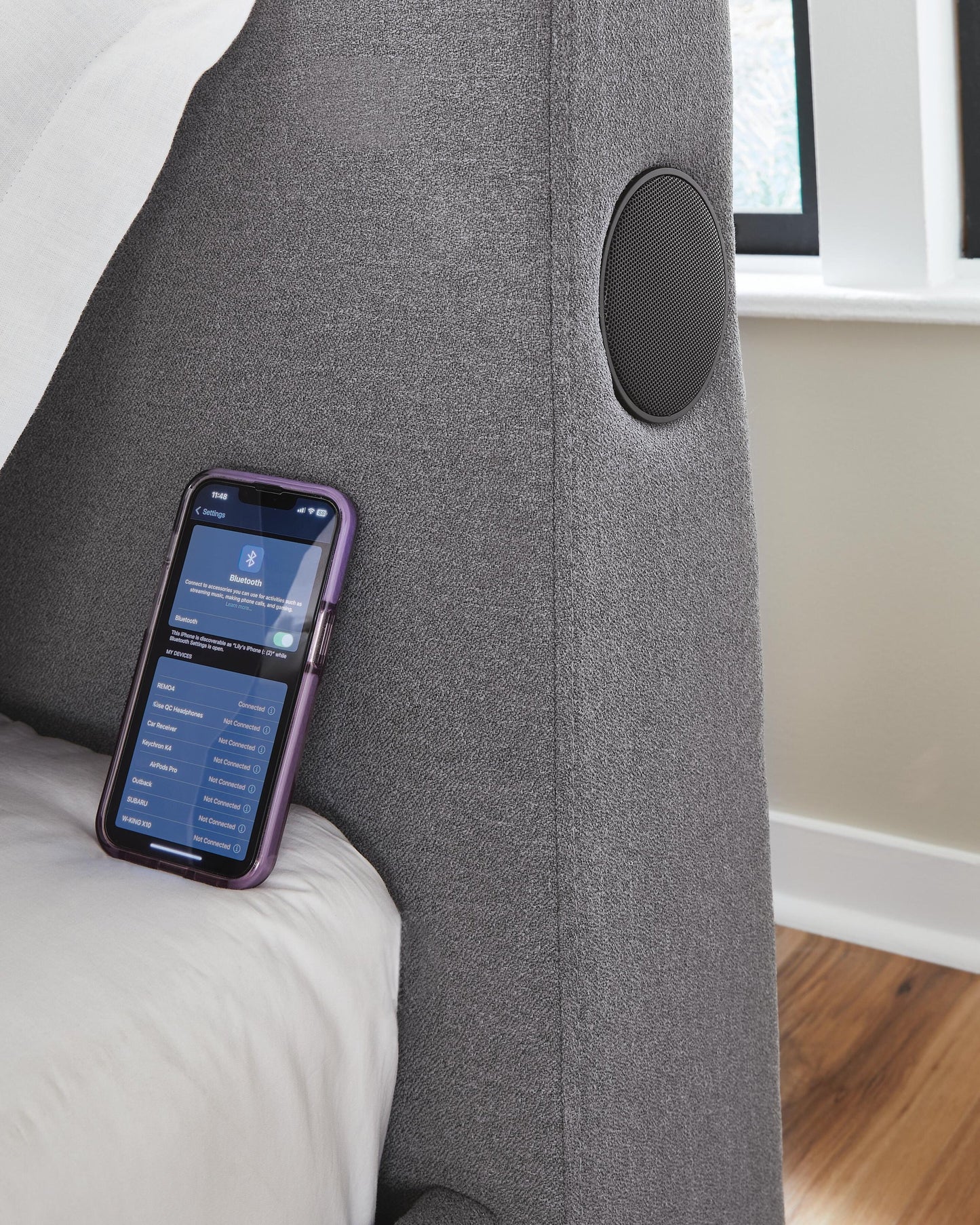 Ashley Express - Cayberry Twin Upholstered Bed with Wireless Audio
