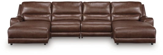 Silverbrooke 4-Piece Reclining Sectional with Double Chaise