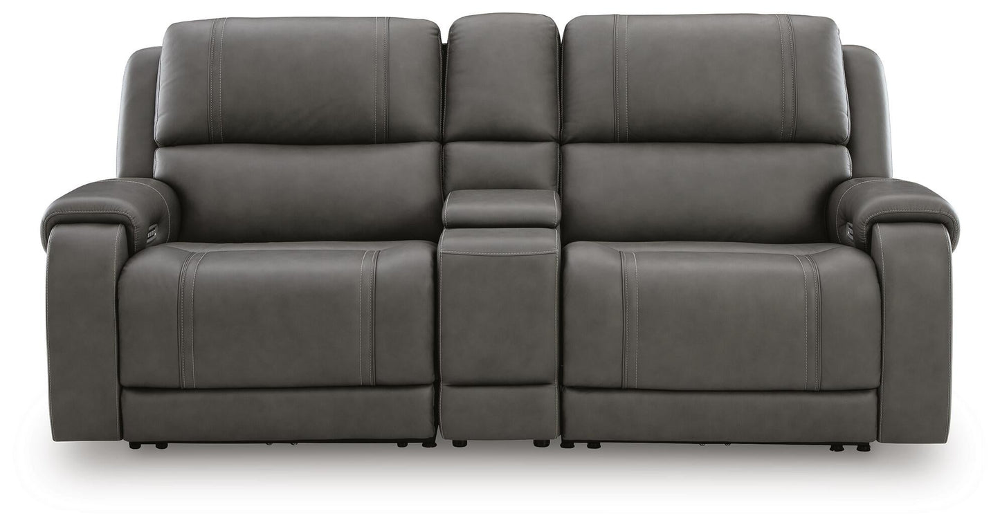 5Z-Harrenhurst 3-Piece Power Reclining Sectional Loveseat with Console