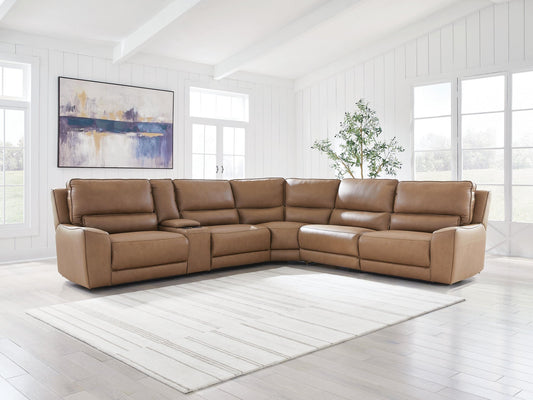 Silverbrooke 6-Piece Reclining Sectional with Storage Console