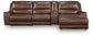 Silverbrooke 4-Piece Reclining Sectional with Chaise and Storage Console