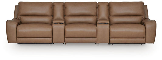 Silverbrooke 5-Piece Reclining Sectional with Storage Consoles