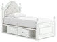 Maylilly Twin Upholstered Panel Bed with Storage