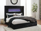 Agrander King Upholstered Bed with Fireplace and Wireless Audio