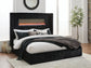 Agrander Queen Upholstered Bed with Fireplace and Wireless Audio