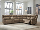 Max-Media 6-Piece Power Reclining Sectional with Audio Console