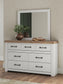 Savonport Twin Panel Bed. Dresser, Mirror and Nightstand