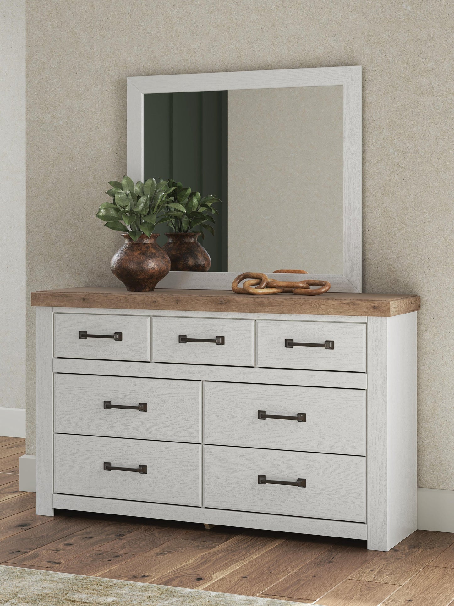 Savonport Twin Panel Bed, Dresser, Mirror, Chest and Nightstand