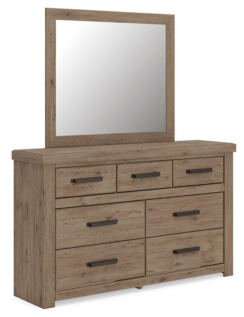 Garistyn Queen Panel Storage Bed, Dresser, Mirror, Chest and Nightstand
