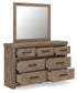 Garistyn Queen Panel Storage Bed. Dresser, Mirror and Nightstand