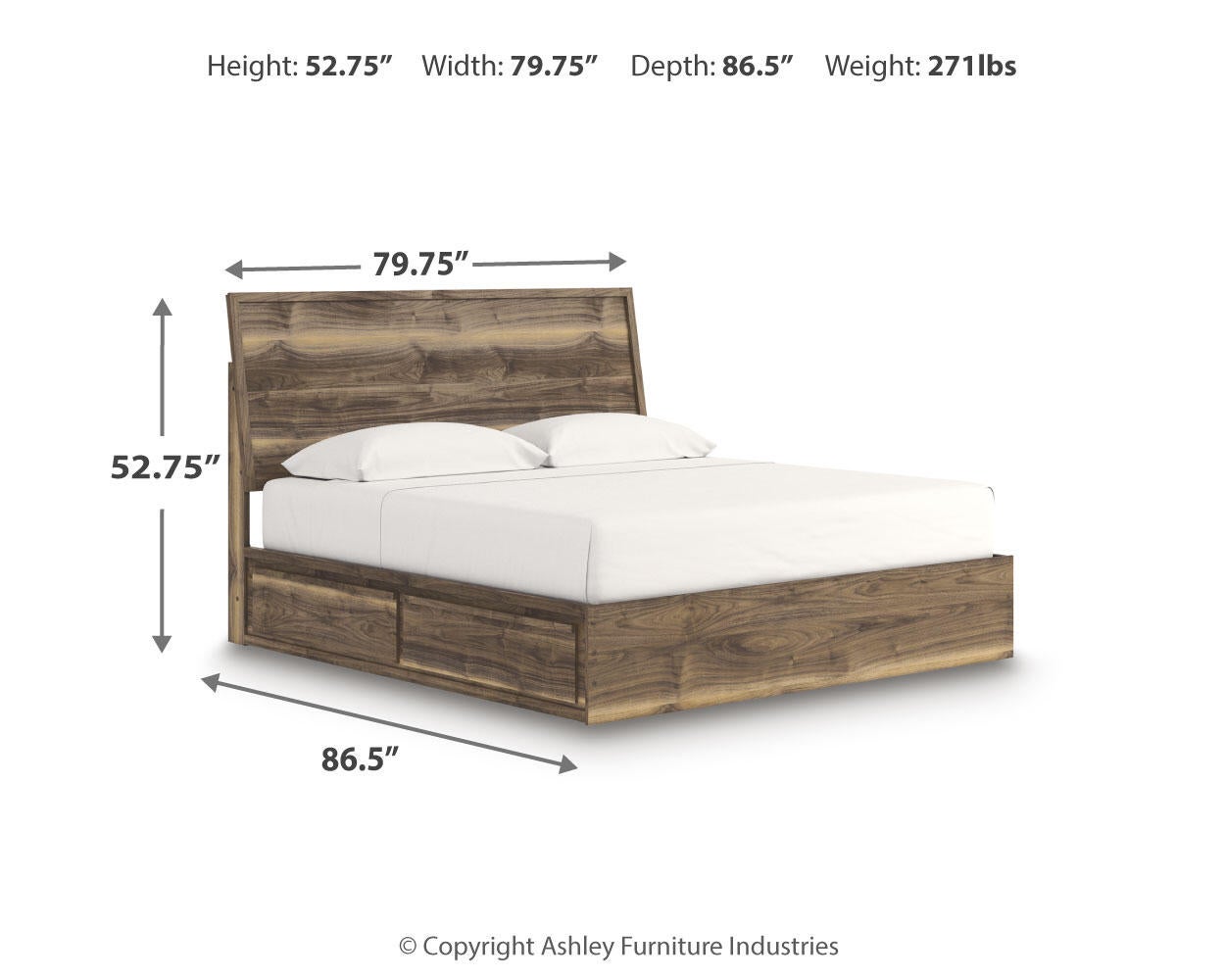 Ashley Express - Zadilyn King Panel Bed with Storage