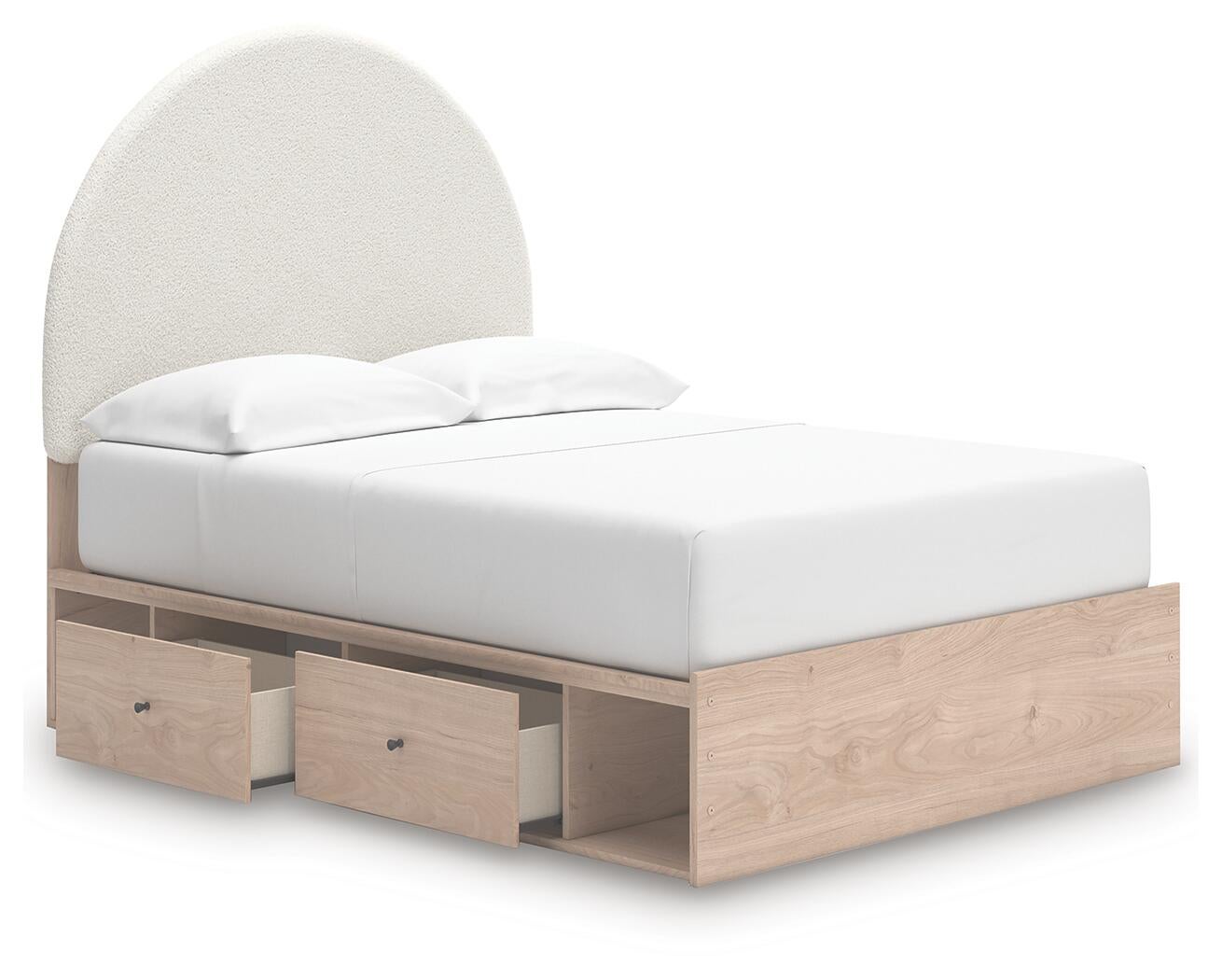 Shapella Full Upholstered Panel Bed with Storage