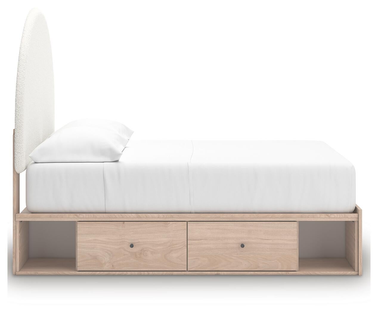 Shapella Full Upholstered Panel Bed with Storage