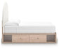 Shapella Full Upholstered Panel Bed with Storage