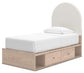 Shapella Twin Upholstered Panel Bed with Storage