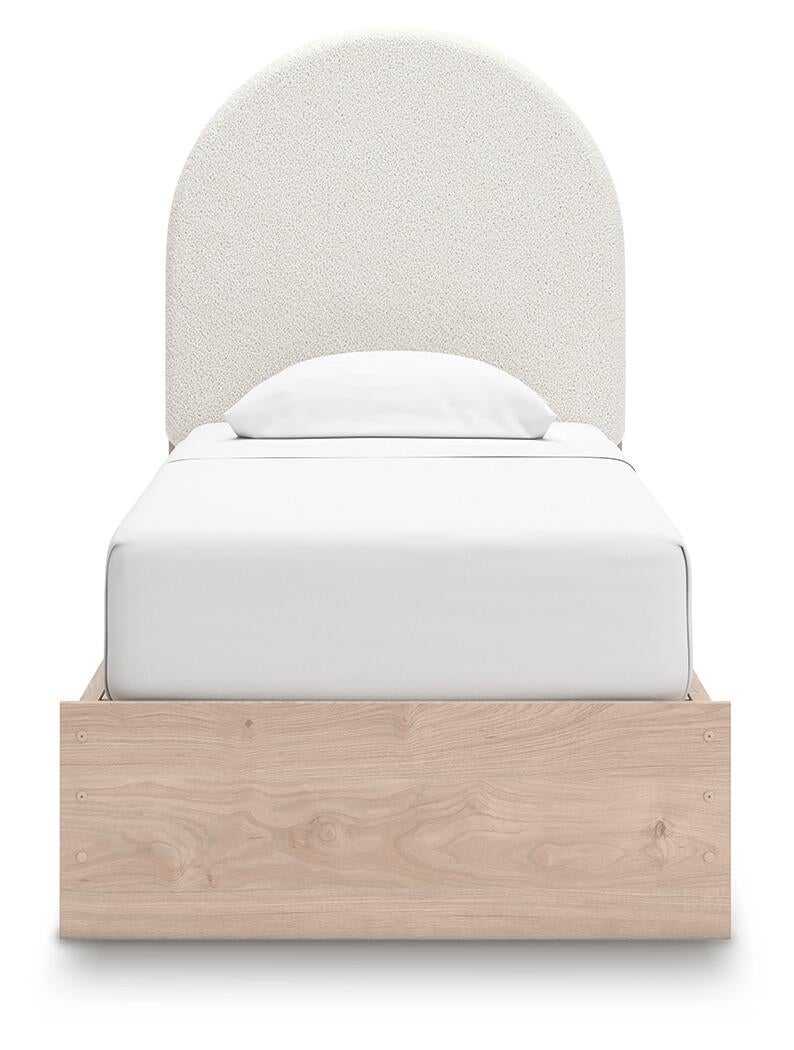 Shapella Twin Upholstered Panel Bed with Storage