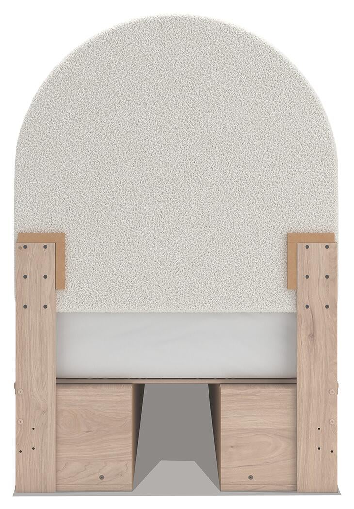 Shapella Twin Upholstered Panel Bed with Storage