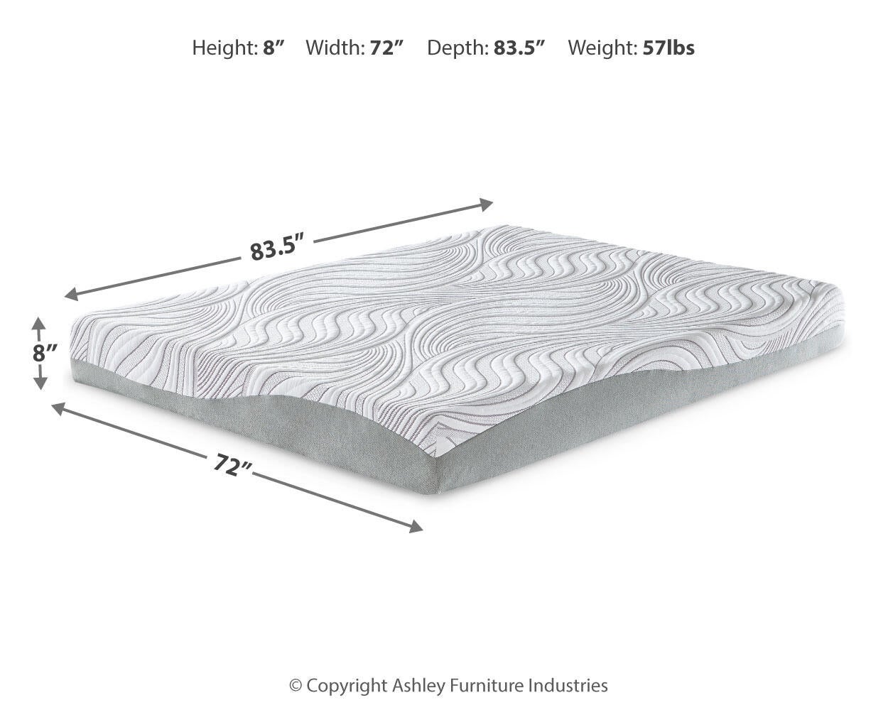 Ashley Express - 8 Inch Memory Foam California King Mattress