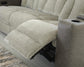 Stately Check PWR REC Sofa with ADJ Headrest