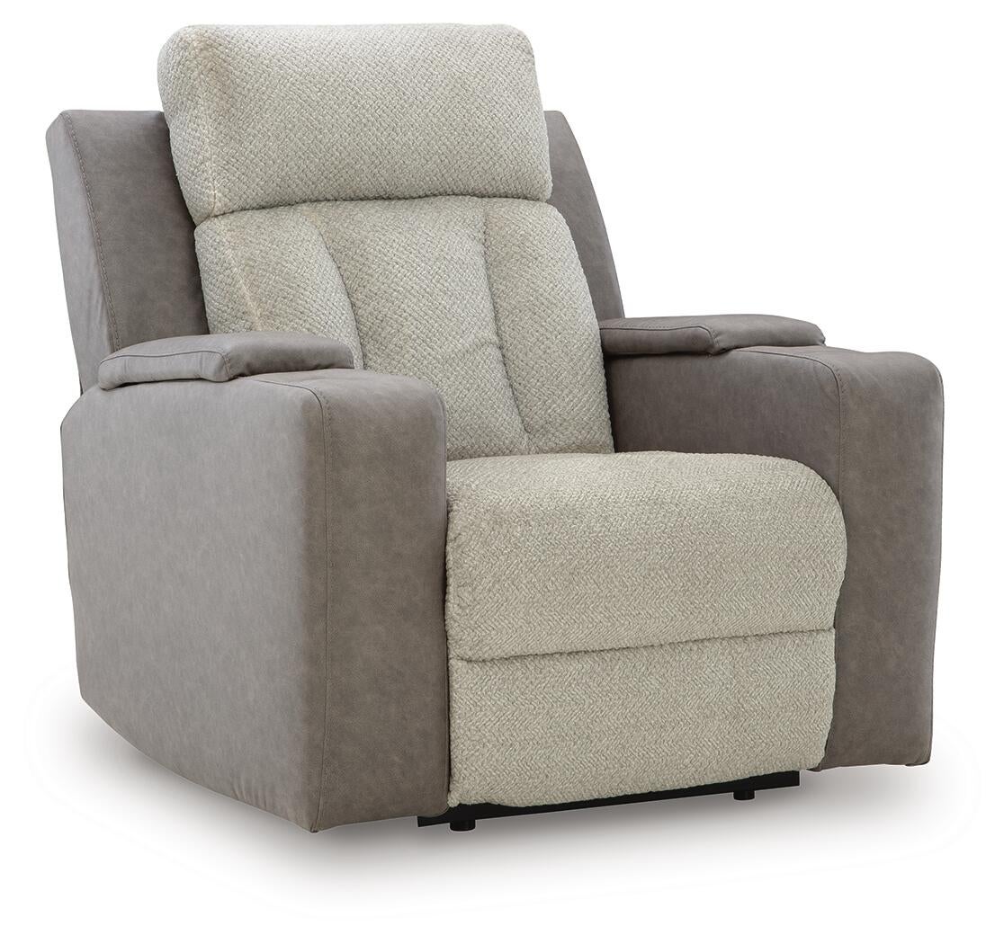 Stately Check PWR Recliner/ADJ Headrest