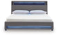 Cayberry California King Upholstered Bed with Wireless Audio