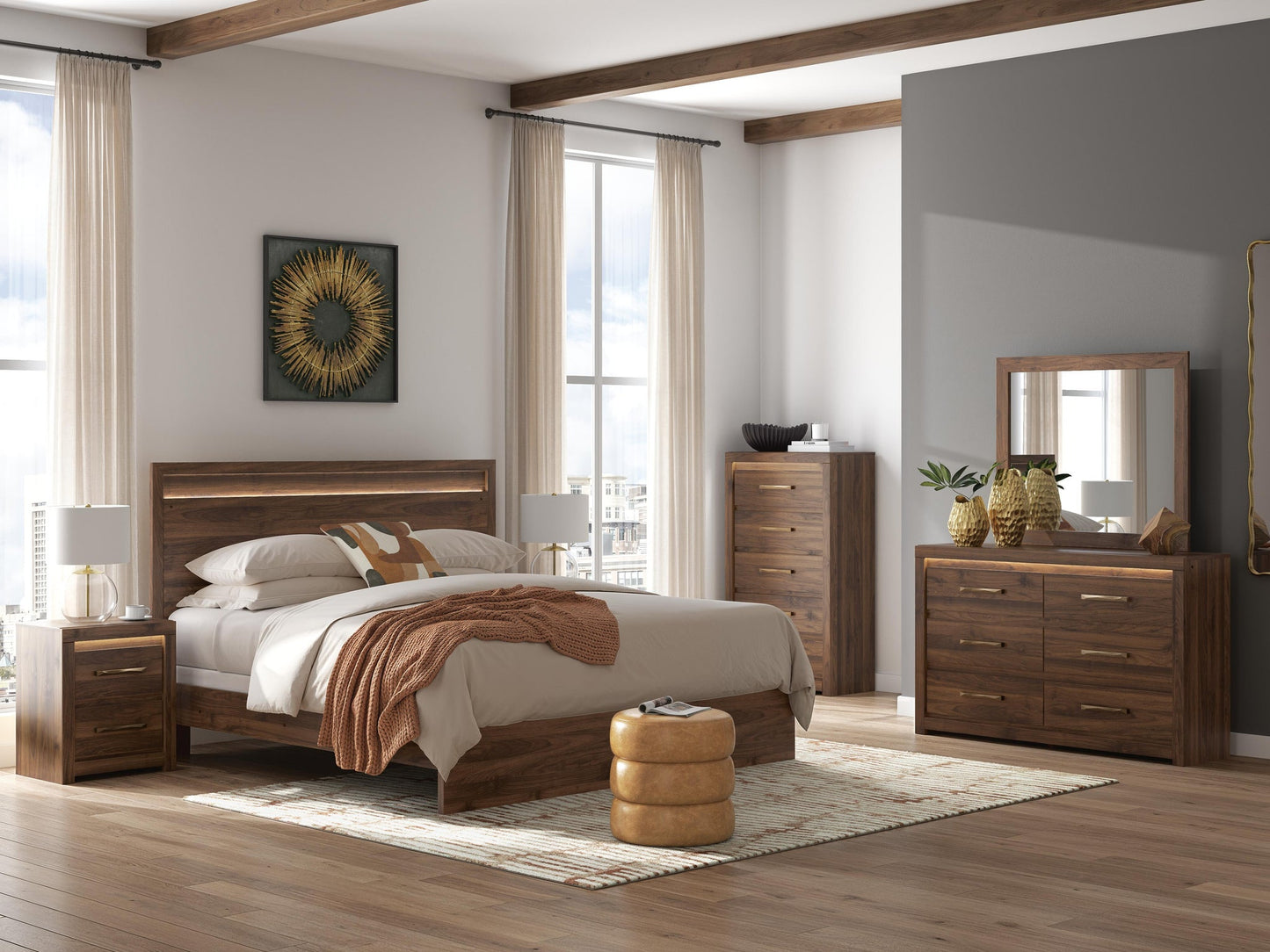 Breckori King Panel Bed