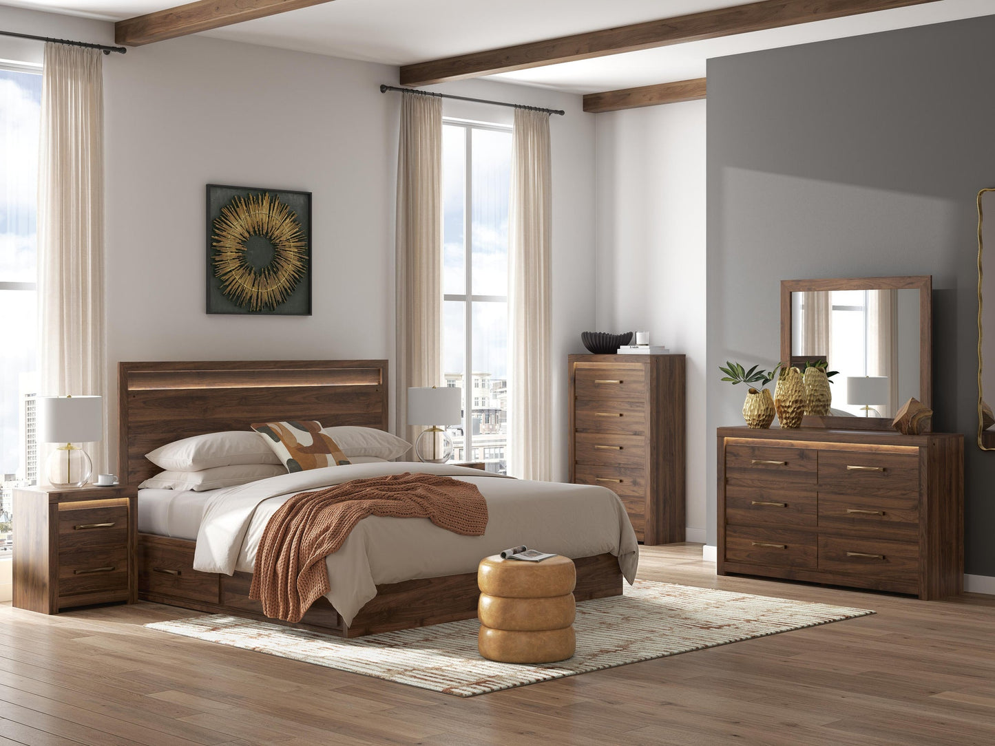 Breckori King Panel Bed with Storage