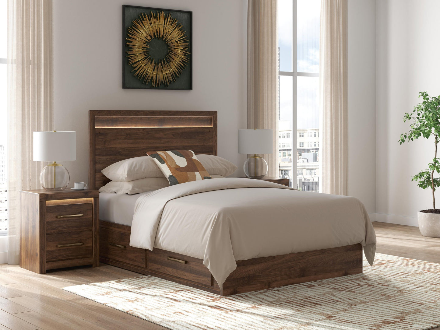 Breckori Full Panel  Bed with 2 Sided Storage