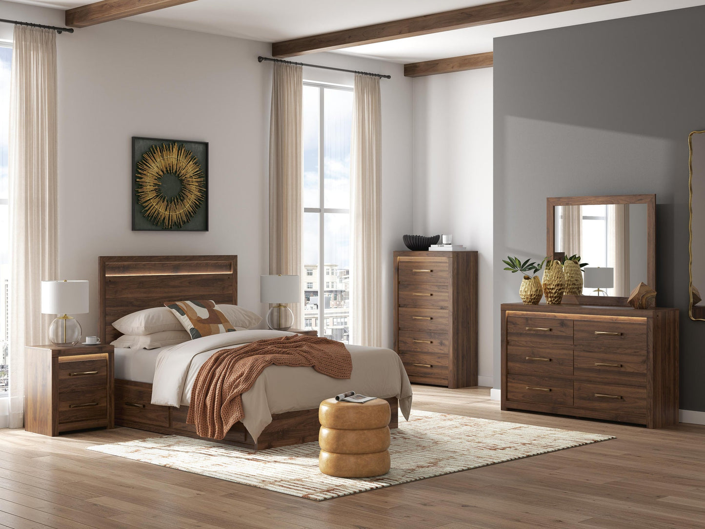 Breckori Full Panel  Bed with 2 Sided Storage
