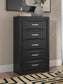 Jeffon Five Drawer Chest