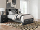 Jeffon Full Bookcase Storage Bed
