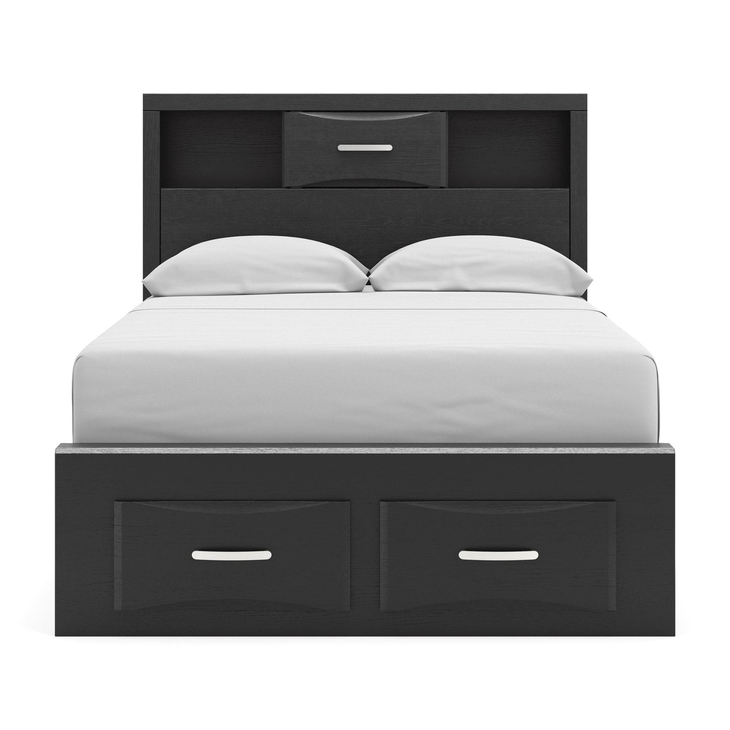 Jeffon Full Bookcase Storage Bed