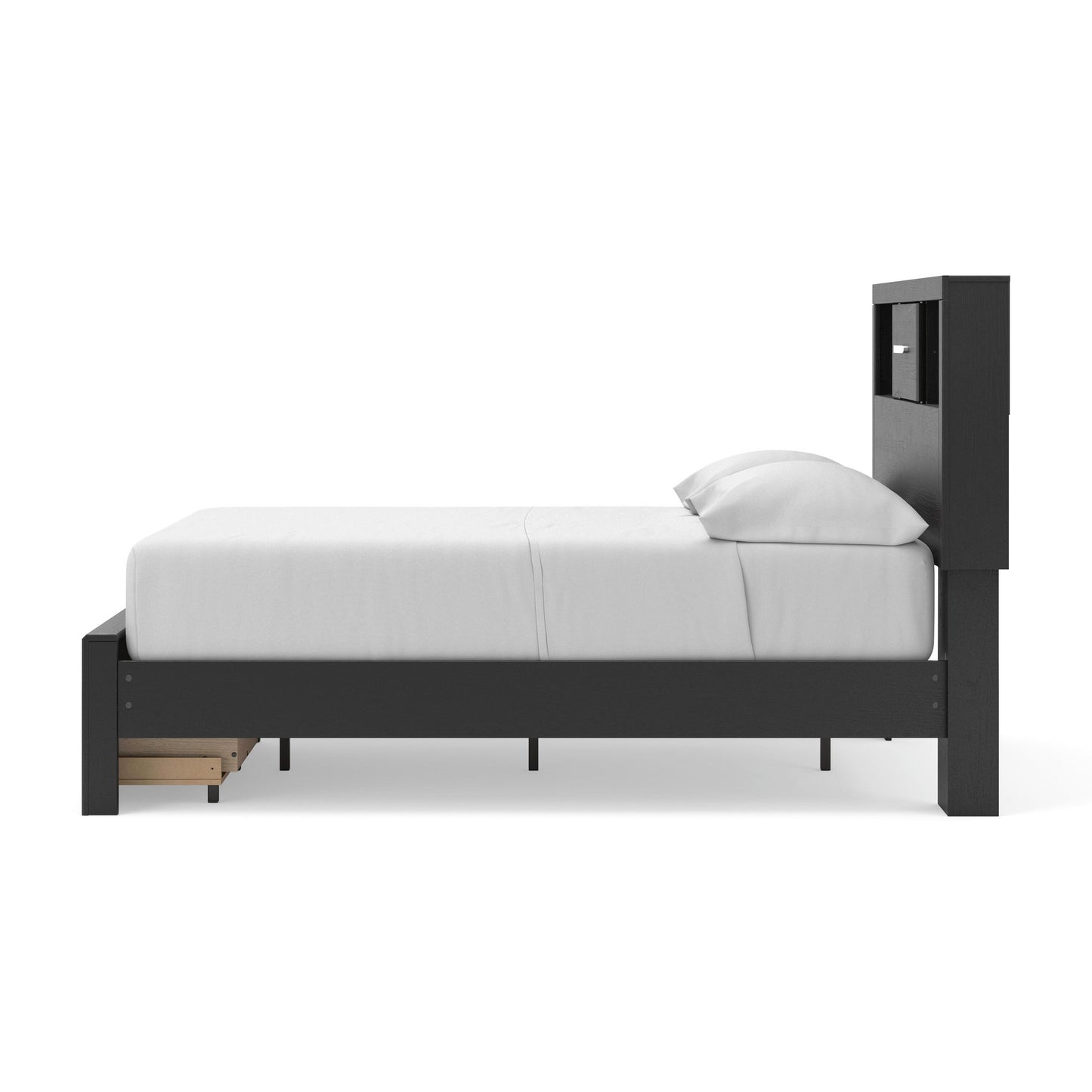 Jeffon Full Bookcase Storage Bed