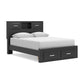 Jeffon Queen Bookcase Storage Bed