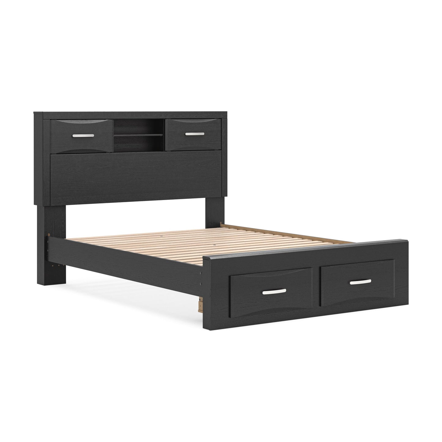Jeffon Queen Bookcase Storage Bed