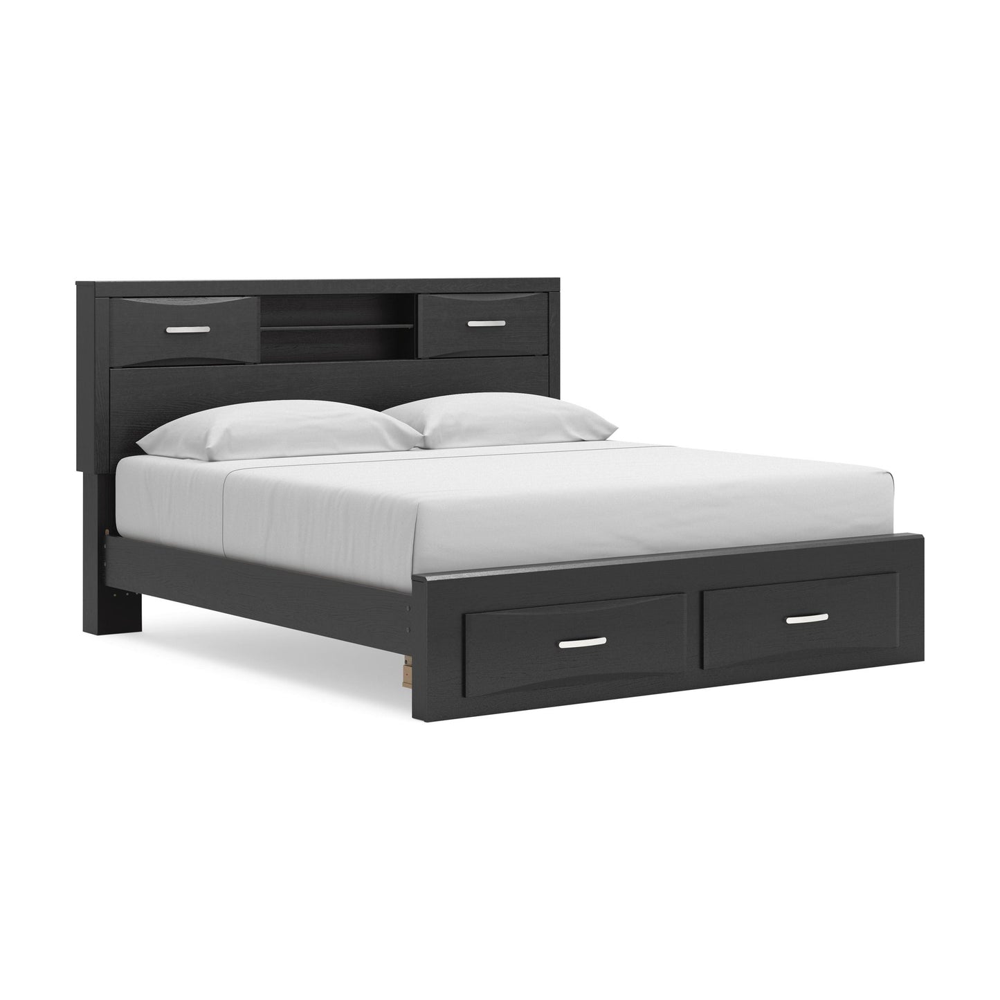 Jeffon King Bookcase Storage Bed