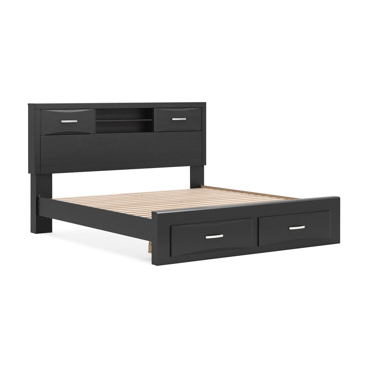 Jeffon King Bookcase Storage Bed