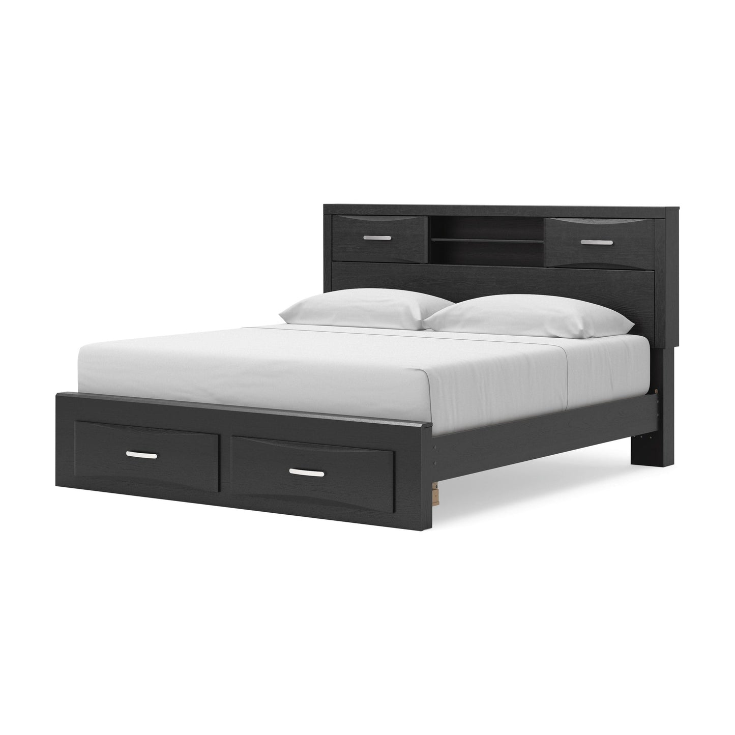 Jeffon King Bookcase Storage Bed